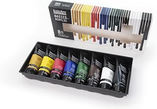 Liquitex BASICS, Conjunto de tinta acrílica Studio, 8 tubos de 75 ml, cores sortidas