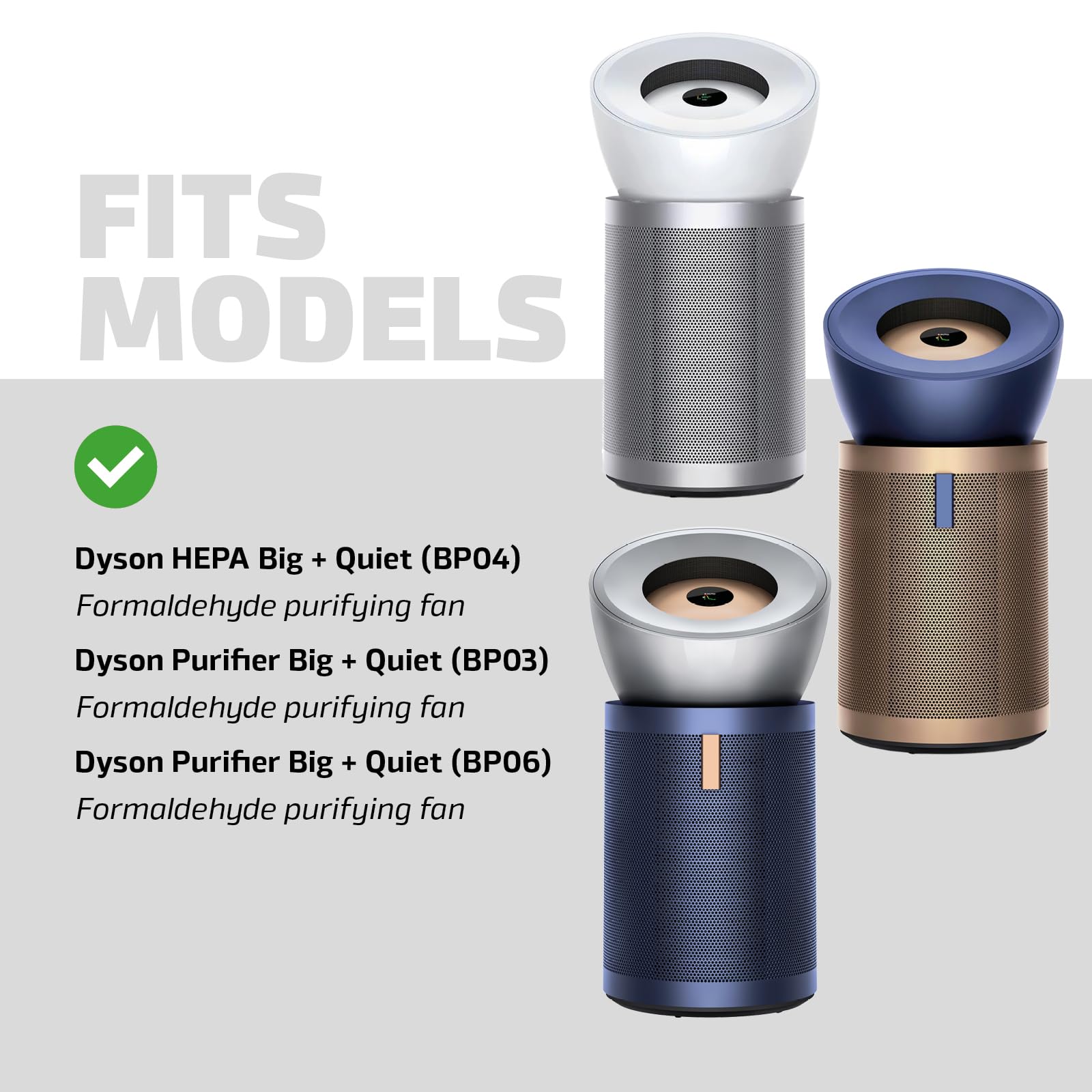DYSON Duży i cichy filtr oczyszczacza powietrza BP03 BP04 BP06 True HEPA