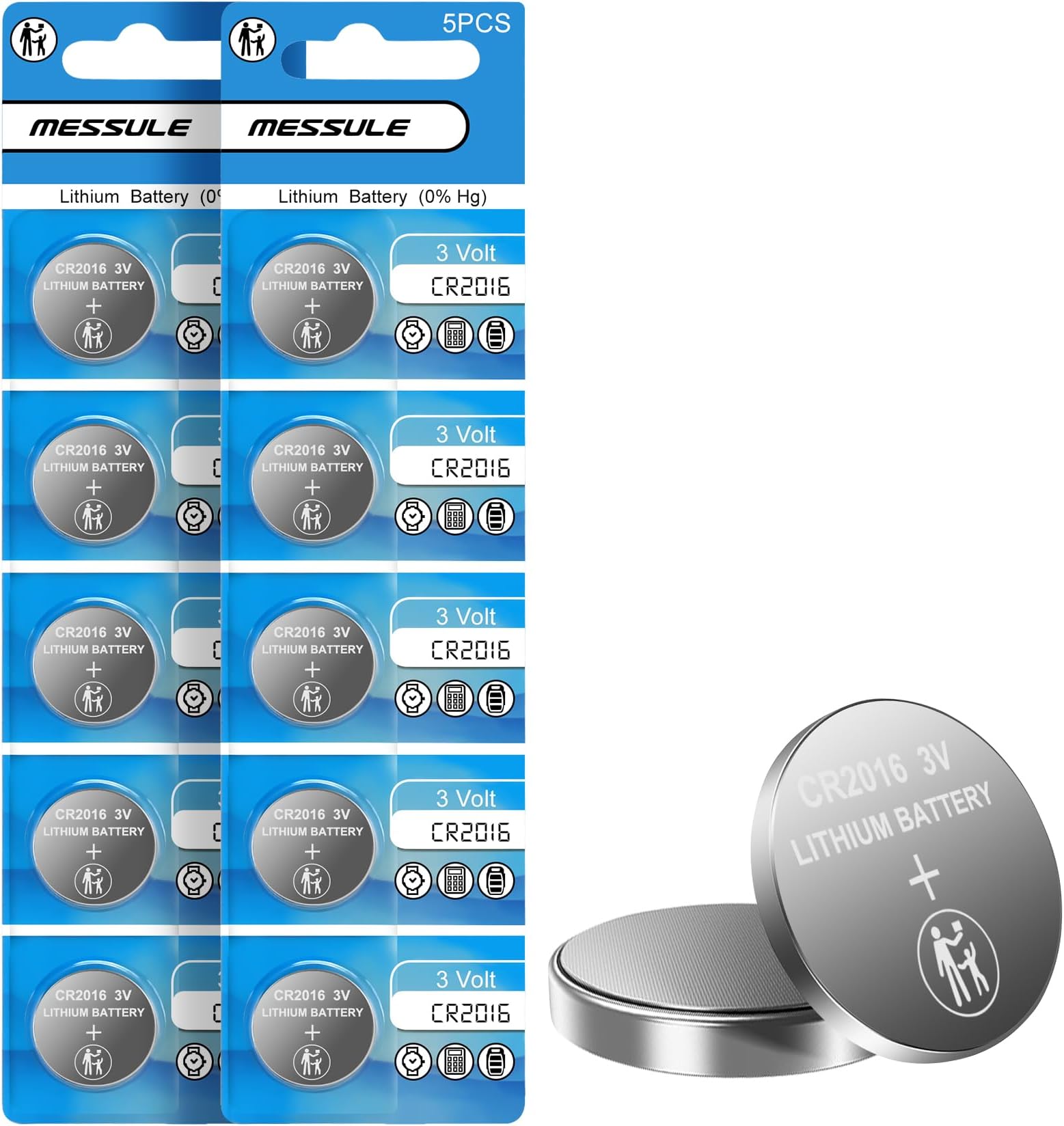 CR2016 3V Lithium Battery – 3 Volt 2016 Coin Cell Battery 10 Pack CR2016 Batteries for car Remote – 2016 Battery Replacement for Watch Key Fob Computers-10 Year Shelf Life