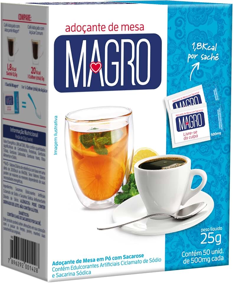 Adocante Magro Tradicional Sache Cartucho 50 X 0,5g