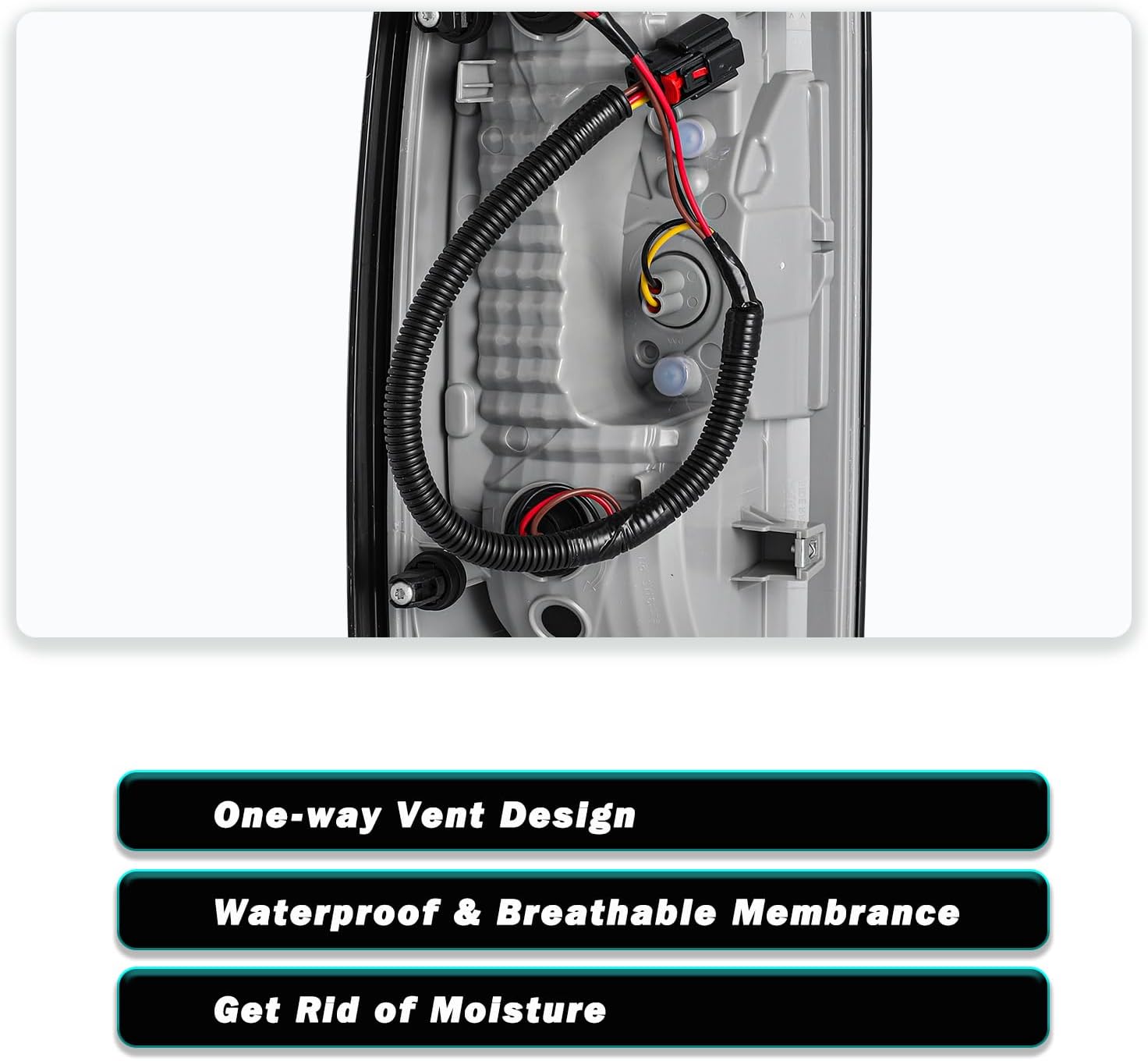 TUSDAR Tail Light Assembly For 2015-2022 GMC Canyon Outer Rear Taillight Assembly Replacement Brake Tail Lamp Right Passenger Side Wiring Harness and Bulbs Included