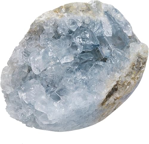 mookaitedecor Piedra de cristal mineral celestita natural para decoración del hogar Reiki de cristales curativos (0.2 libras a 0.3 libras)