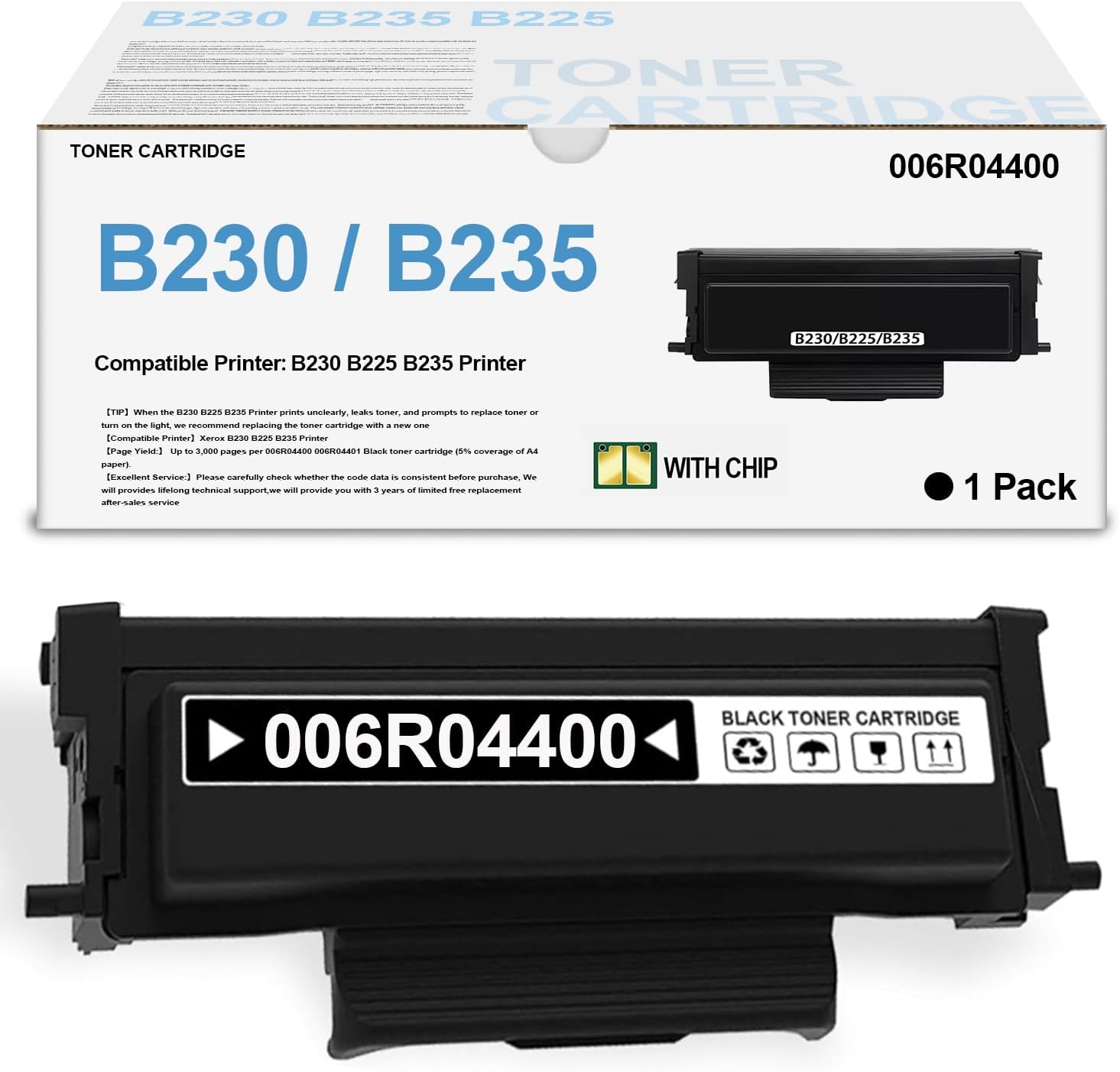 Amazon.com: B230 B225 B235 Toner Cartridge Replacement for Xerox B230 ...