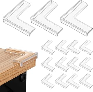 NUOLUX コーナーガード 角保護カバー 赤ちゃん用 家具用 強力粘着 24個入り シリコンサイズ4.5x1.4x0.65cm | テーブルエッジ,家具のコーナー,家具保護カバー,透明保護,柔軟シリコン素材,目立ちにくい設計