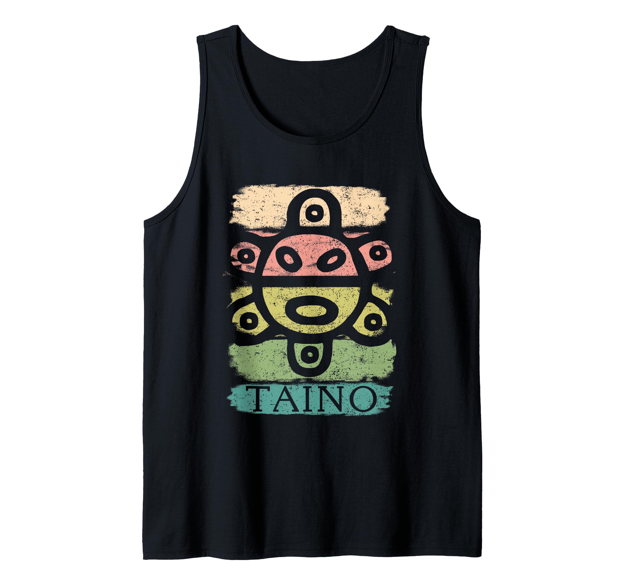 Vintage Paint Distressed Taino Sun Symbol Taino Shirt Tank Top