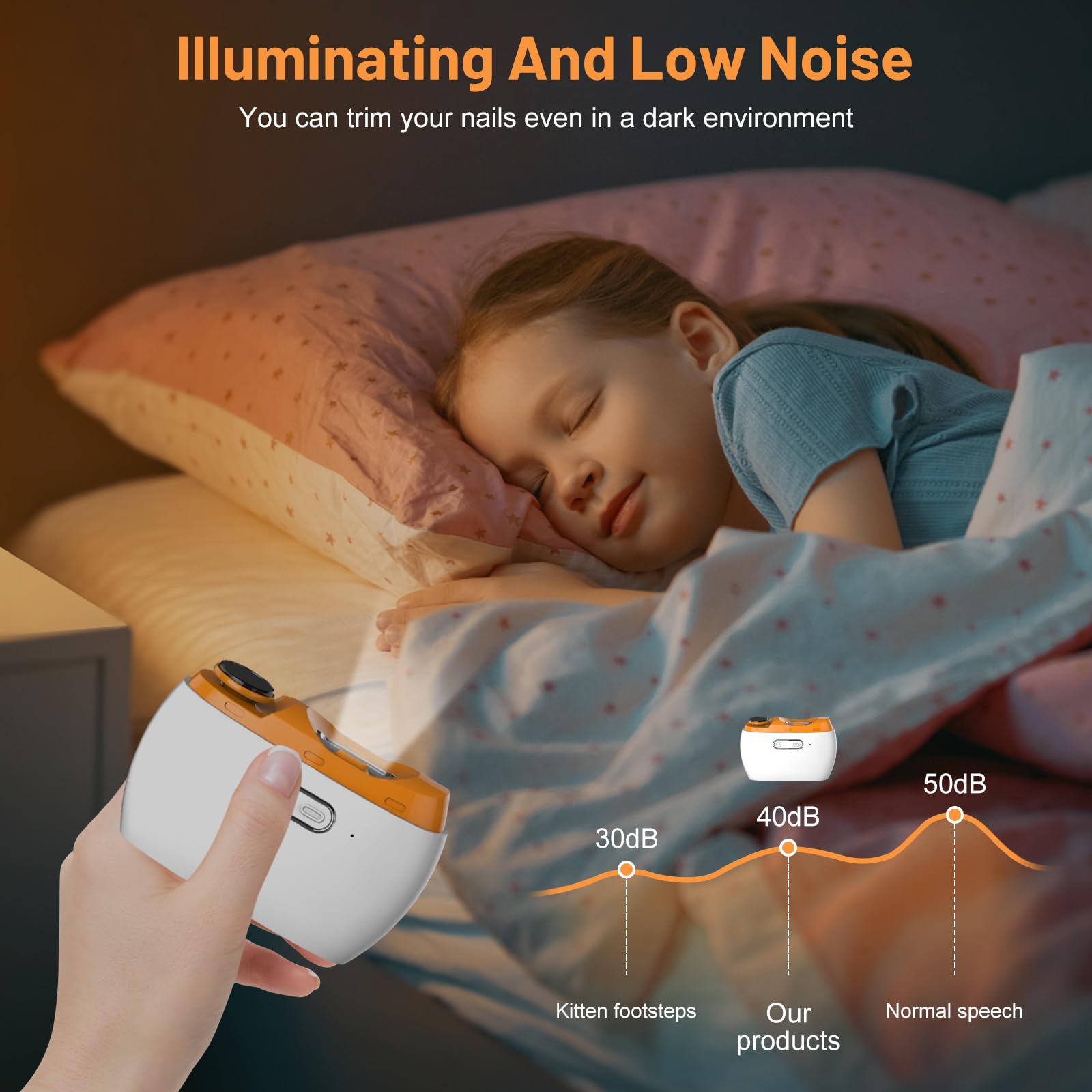 Tagliaunghie Elettrico,Tagliaunghie Elettrico Automatico 3 in 1,2026 Nuovo Elettrico Automatico,con Luce LED,2 Velocità Regolabili,per Neonati,Adulti,Anziani