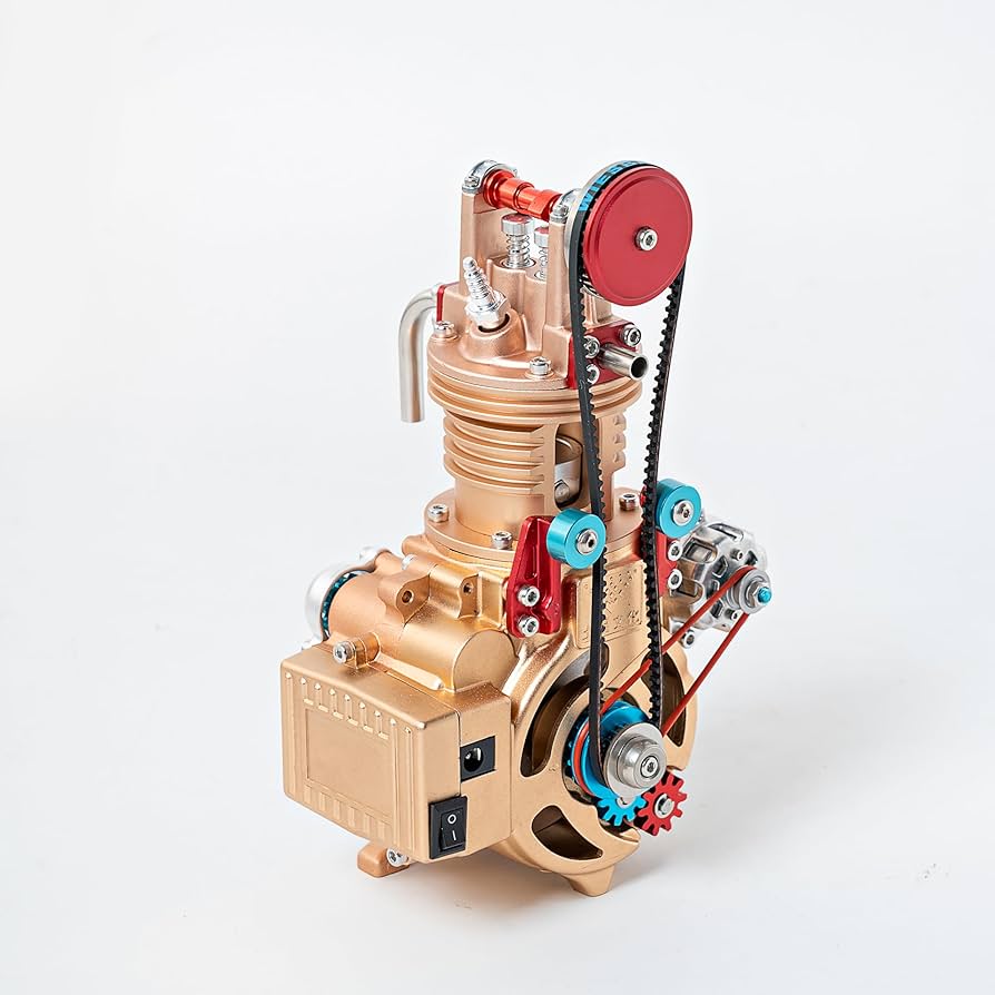 Amazon | TECHING ミニ単気筒エンジンモデルキット 機械式メタル