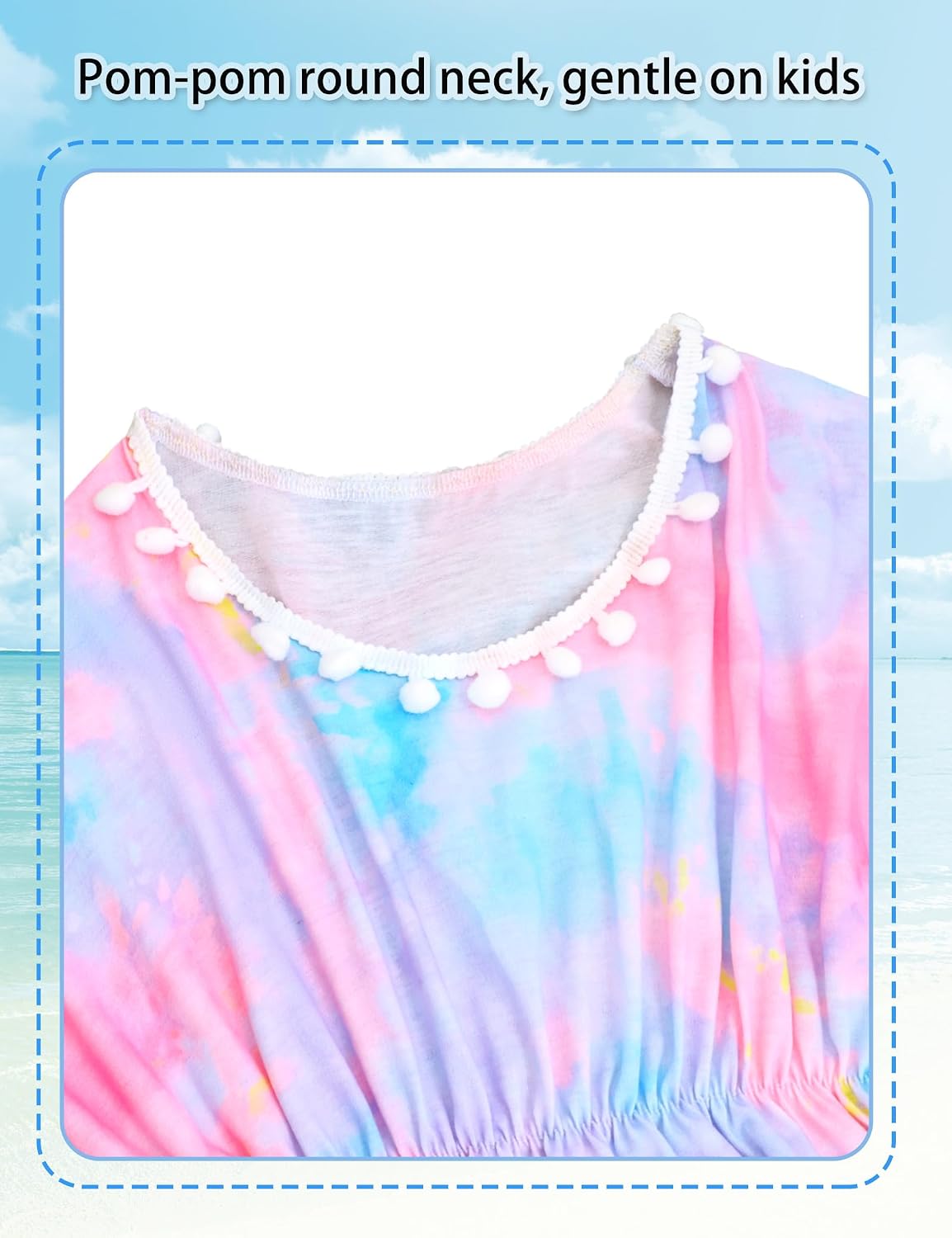 Girls Swim Cover Up Short Sleeve Quick Dry Kids Beach Pool Bathing Suit Wraps