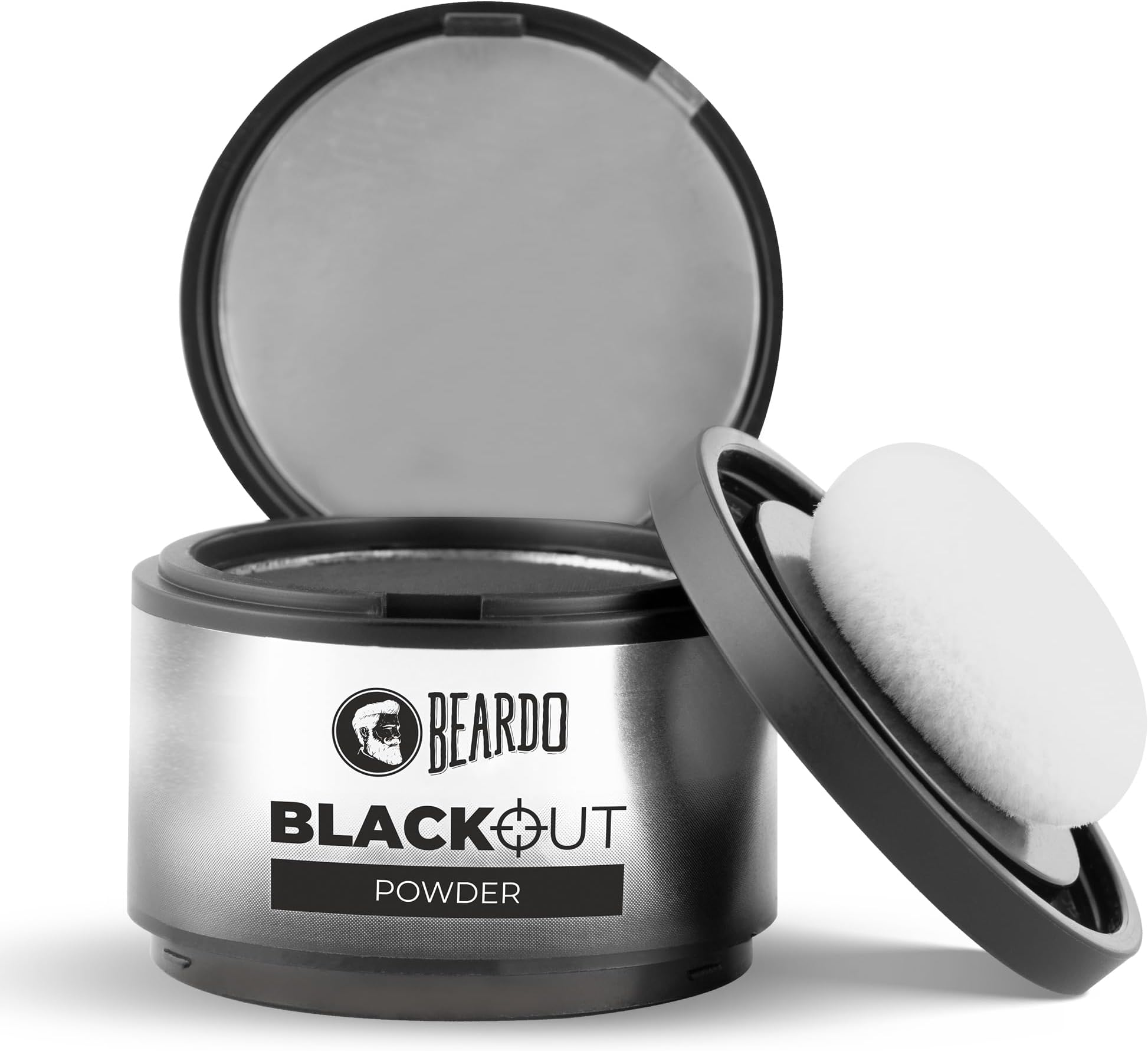 Blackout Hair Powder 4g - Black | Root Touch Up for Grey Hair | Instantly Covers Grey Roots, Beard Patches & Bald Spots | Thick Black Fiber Hairline Powder | Highly Pigmented, Long-Lasting & Matte Finish | Super-Fine Cover-up