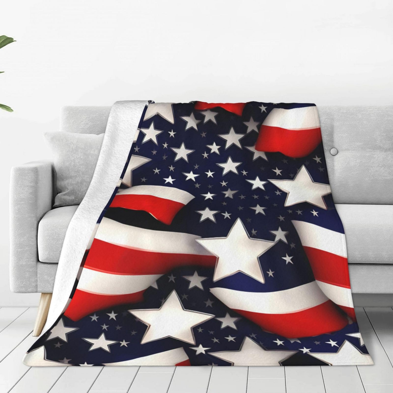 Couverture polaire drapeau américain de qualité supérieure jeté de lit lit