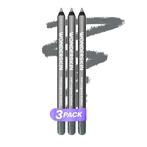 Vista 12 de Wonderskin Lápiz delineador de ojos, 1440 lápiz delineador de ojos rosa de larga duración, impermeable, afilable y a prueba de manchas (hielo)