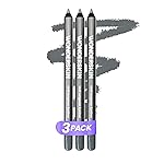 Wonderskin 1440 Longwear Blue Glitter Eyeliner Pencil, 3 Pack - Waterproof, Sharpenable Eyeliner & Smudge Proof Eye Liner Pencils (Oyster Blue)