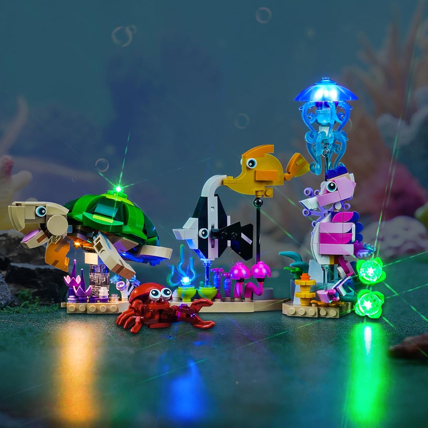 BrickBling LED Light Compatible with Lego Creator Sea Animals, Creative Lighting Kit Compatible with Lego 31158-No Model Included