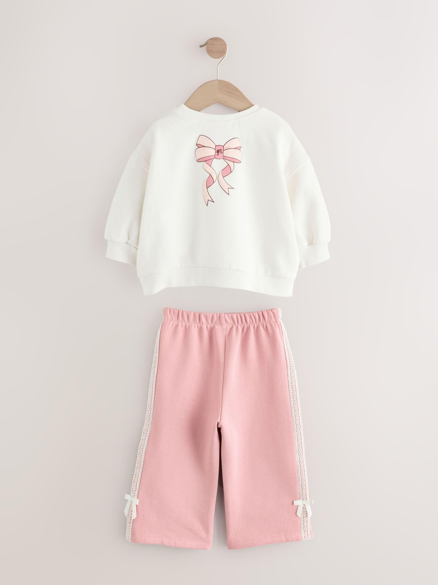 NEXT Fille Ensemble sweat Barbie et pantalon de jogging large
