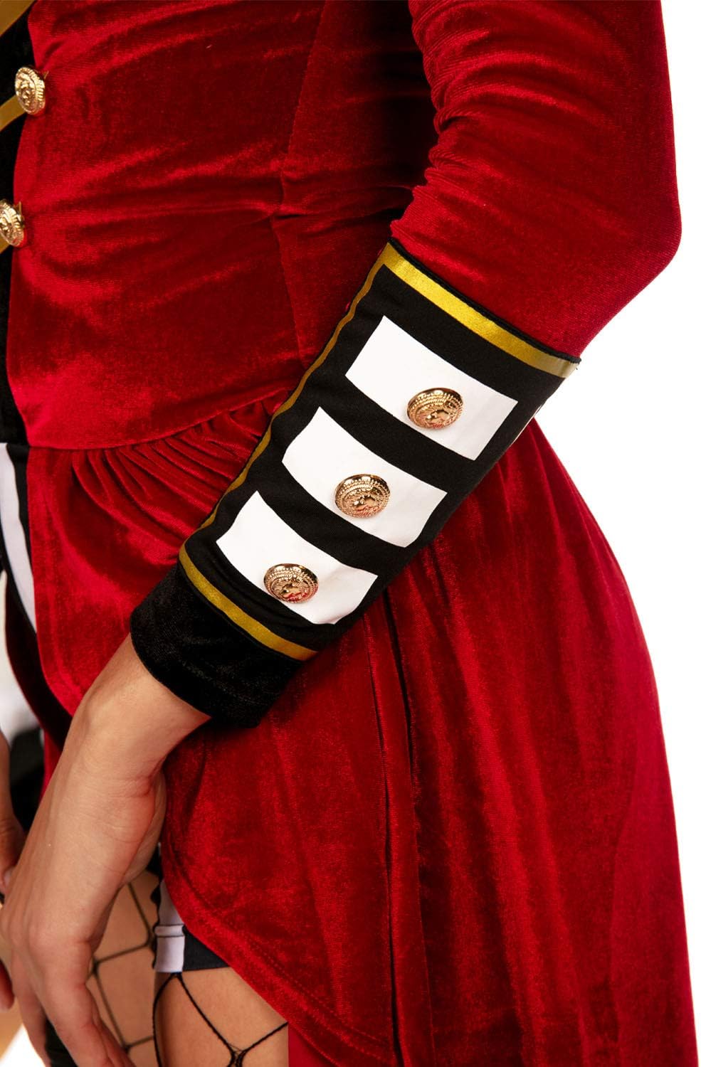 Tipsy Elves Red Lion Tamer Halloween Costume for Women Circus Ringmaster Long Sleeve Bodysuit with Headband and Bow Tie