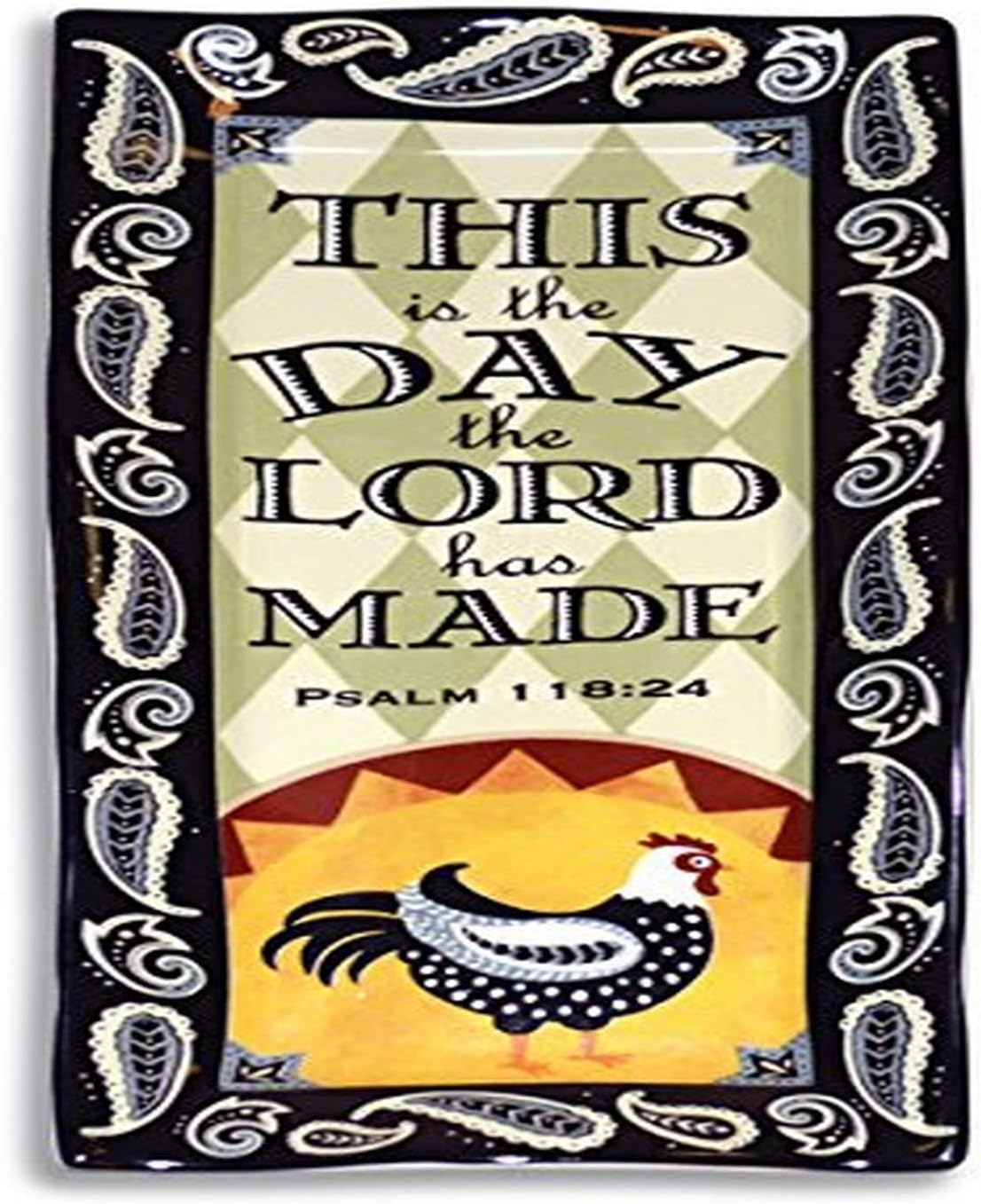 Divinity Boutique Rooster Ceramic Spoon Rest, Multicolor