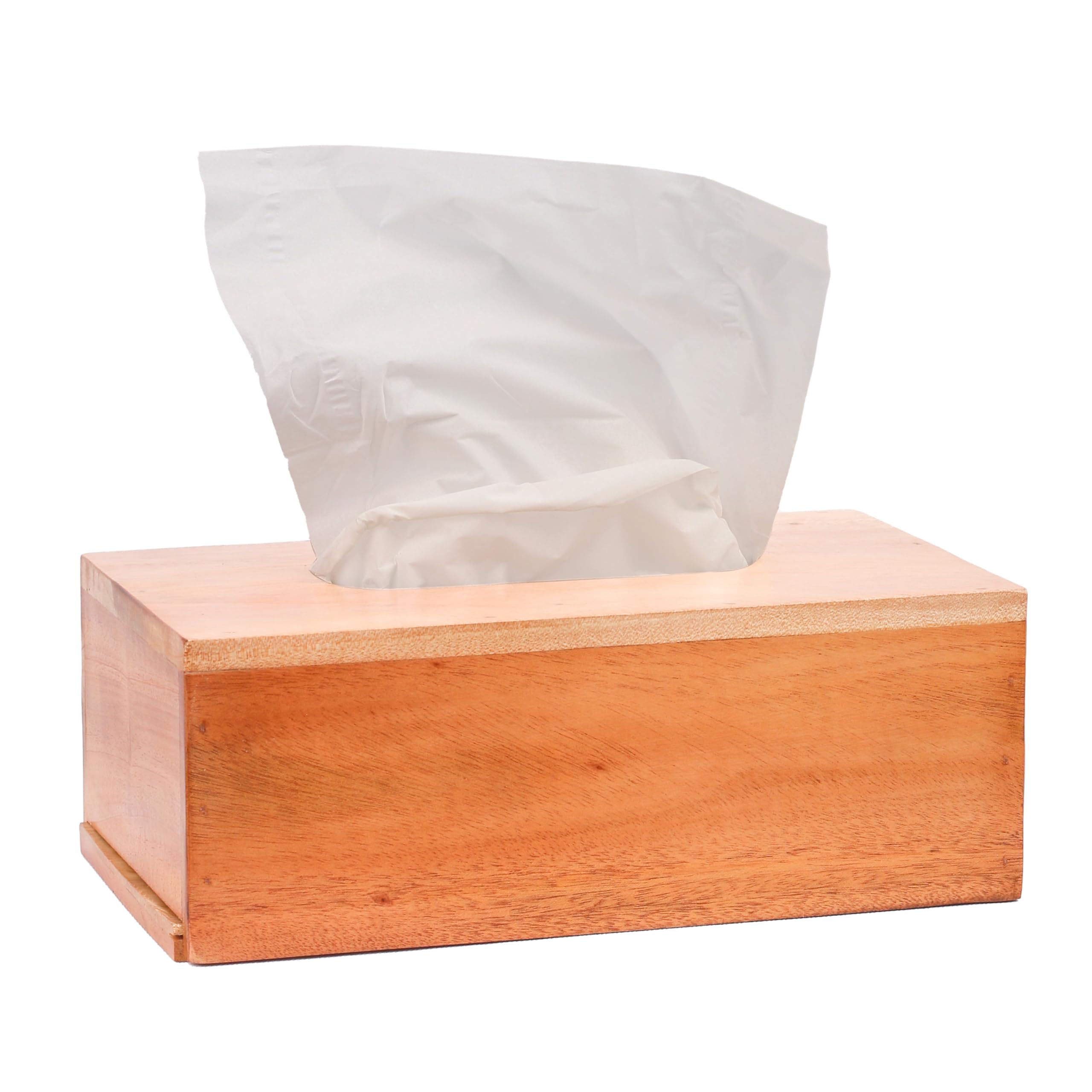 OLYNO® WoodGuard Premium Acacia Wood Tissue Box Holder | Durable and Stylish Tissue Dispenser | Kitchen Tissue Holder, Car Tissue Box, Square Tissue Box Cover | For Home And Office Decor.