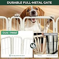 Vista 49 de FXW Puerta para perros extra ancha diseñada para uso en interiores, ancho ajustable de hasta 165 pulgadas de ancho