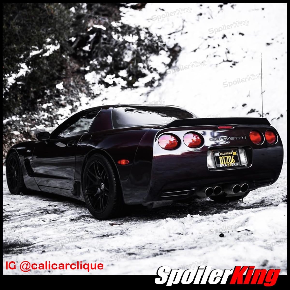SpoilerKing Duckbill Trunk Spoiler Compatible with Chevy Corvette C5 1997-2004 (380P) Black