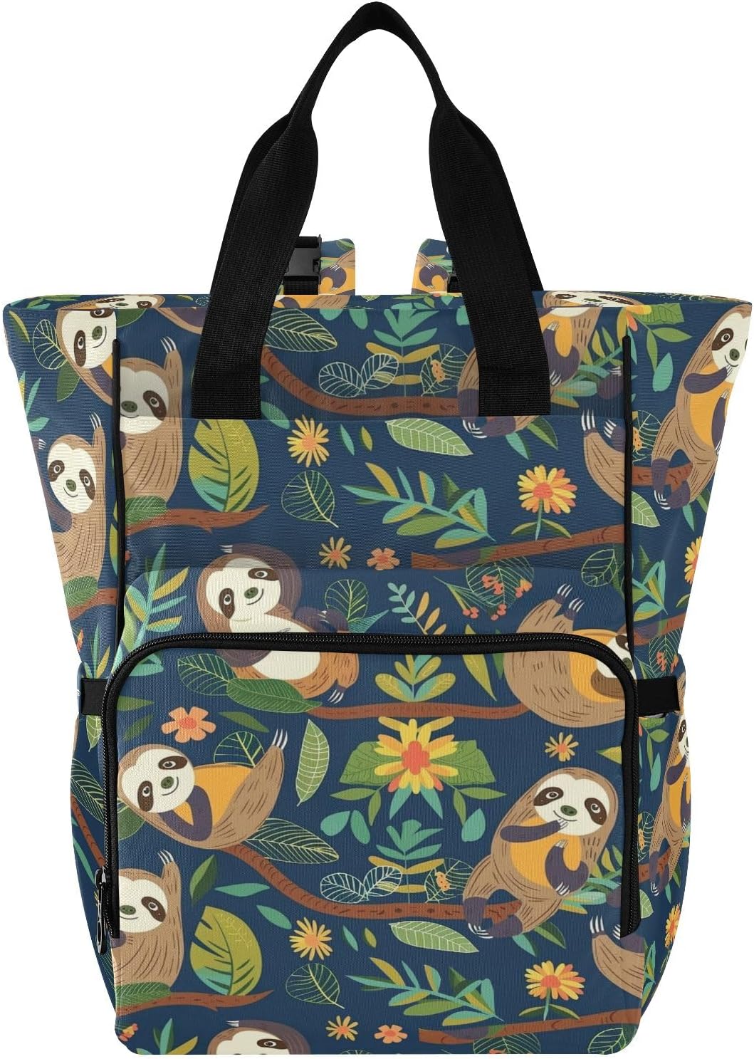 SUABO Sloth under The Tree Baby Diaper Bag Backpack Large Bag Waterproof Travel Diaper Bags for Moms and Dads