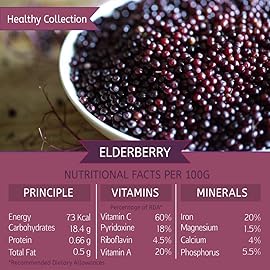 USDA Organic Dried Elderberries - Whole European Elderberry, Responsibly Wild Crafted, Perfect for Tea, Syrups, and More - Sambucas Nigra - 1 Pound (Certified Organic)