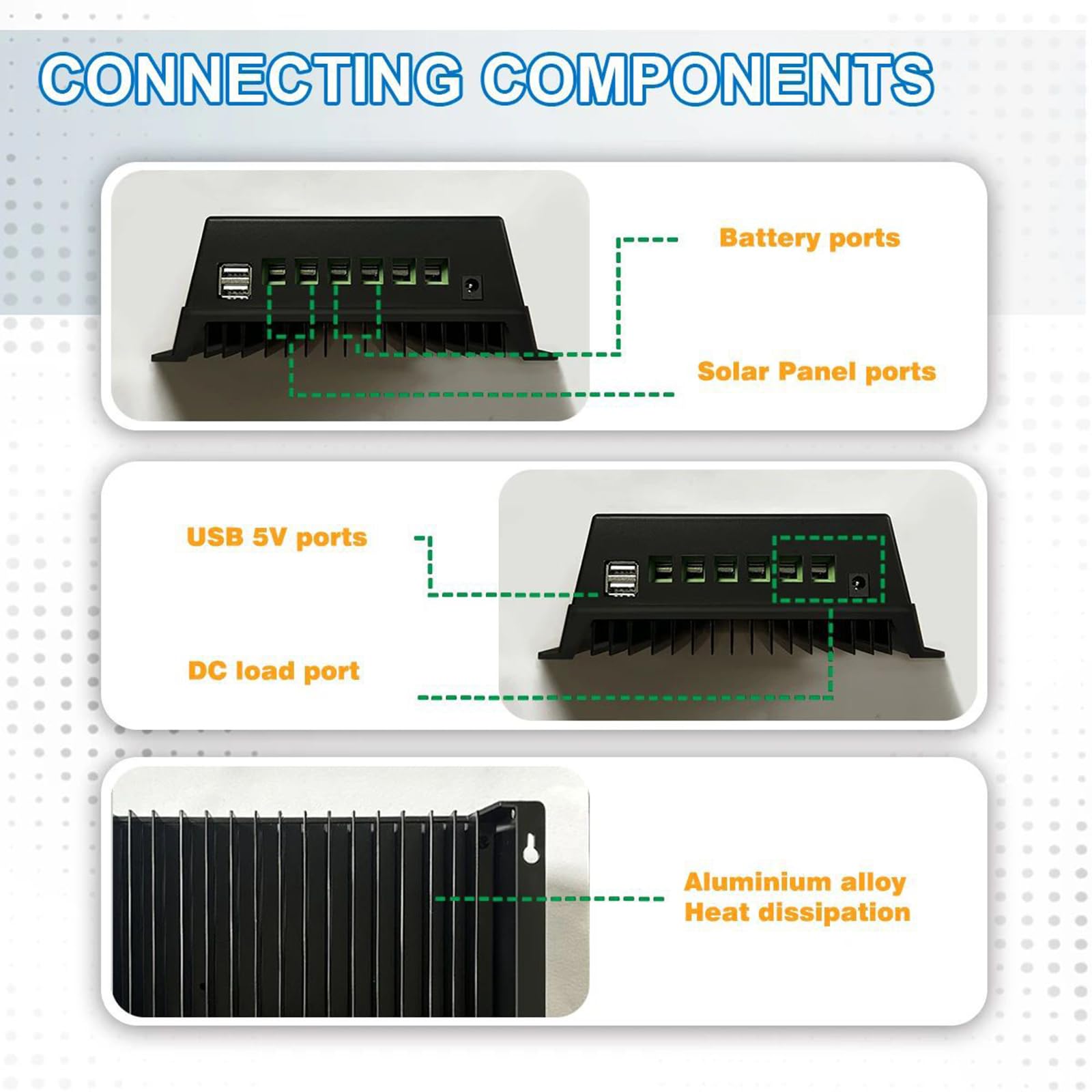 Kontrolery paneli solarnych 150 A systemy ładowania akcesoria do domu ulepsza baterie życie odporne na warunki atmosferyczne wzory zewnętrzne solarne regulator mocy