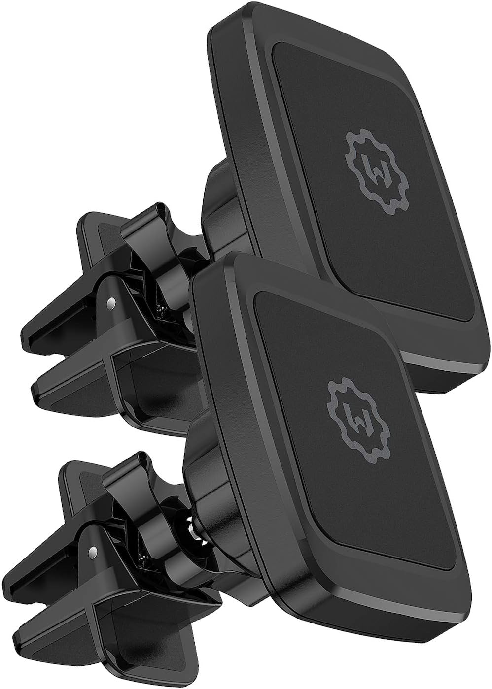 WixGear Magnetic Phone Car Mount, [2 Pack] Air Vent Car Phone Mount Holder, Phone Holder for Car with Twist-Lock Base, Compatible with All Smartphones