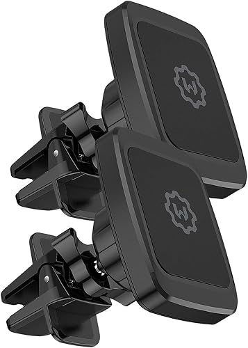WixGear - Soporte magnético para teléfono para automóvil, paquete de 2, soporte de teléfono para ventilación de aire, soporte para teléfono para