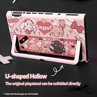 GeekShare Protective Case for Switch 2 (2025) Switch 2 Case Dockable Shell Compatible with Switch 2 Scratch-Resistant Shockproof (Gothic Rabbit)