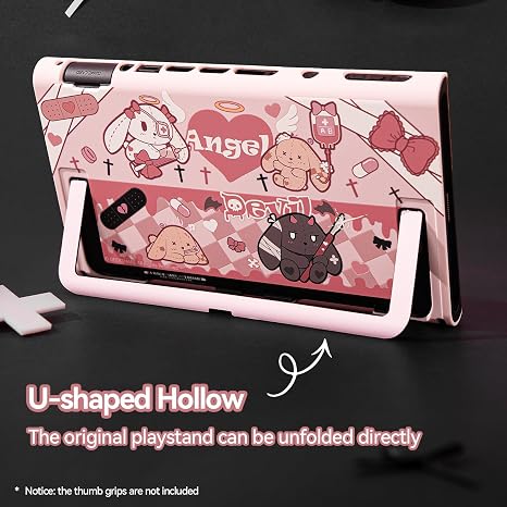 GeekShare Protective Case for Switch 2 (2025) Switch 2 Case Dockable Shell Compatible with Switch 2 Scratch-Resistant Shockproof (Gothic Rabbit)