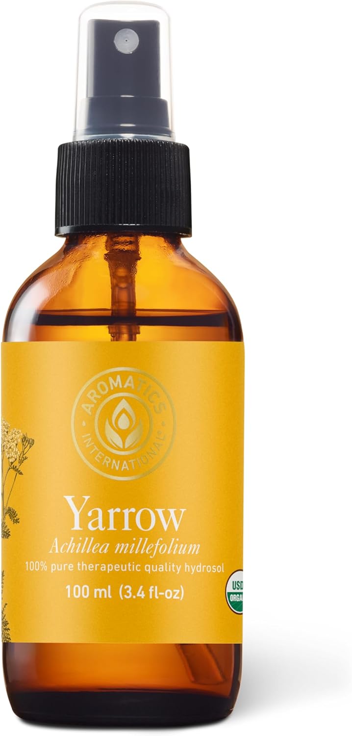 Aromatics International Yarrow Hydrosol 100ml | Sweet Floral & Herbal Natural Aromatic Mist for Home, Body & Daily Use