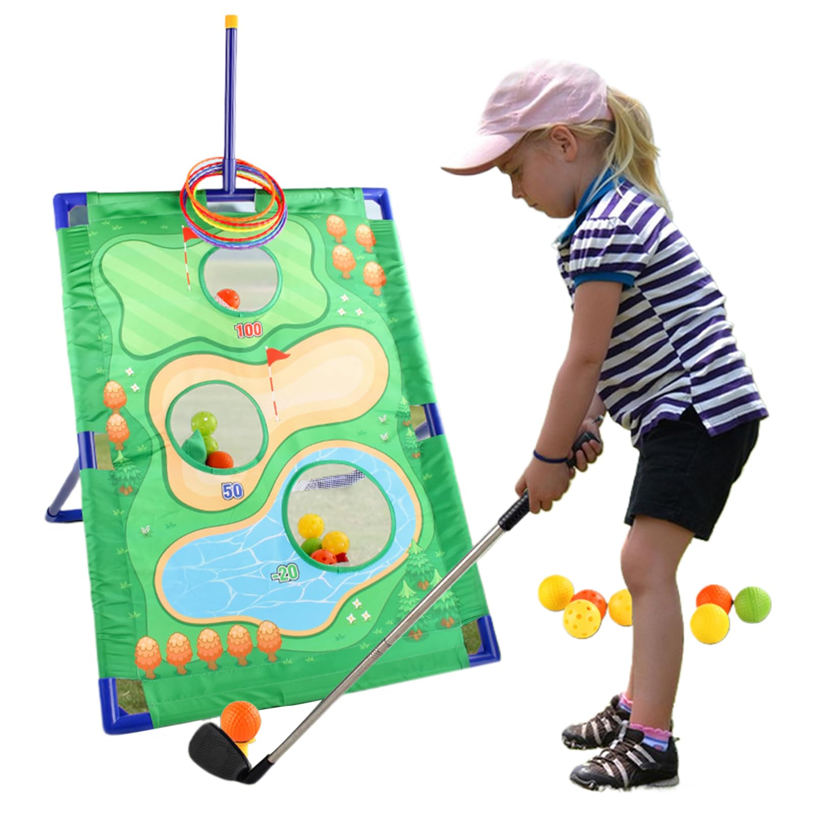 Generisch Gra w golfa chipping, zestaw do gry w golfa - symulator golfisty, zabawka do ogrodu, na taras, imprezę ogrodową, do biura