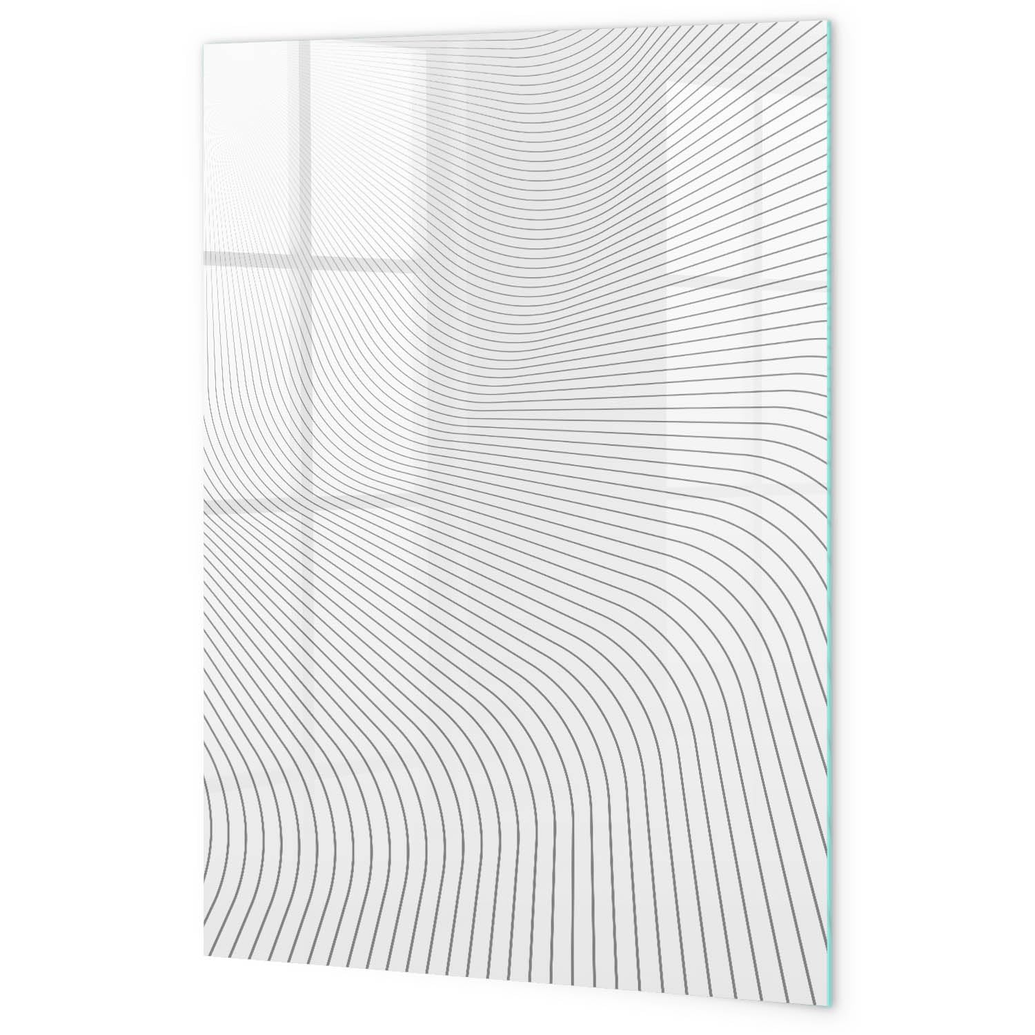 Lavagna in vetro magnetica da parete 60x120 cm | Linee grigie