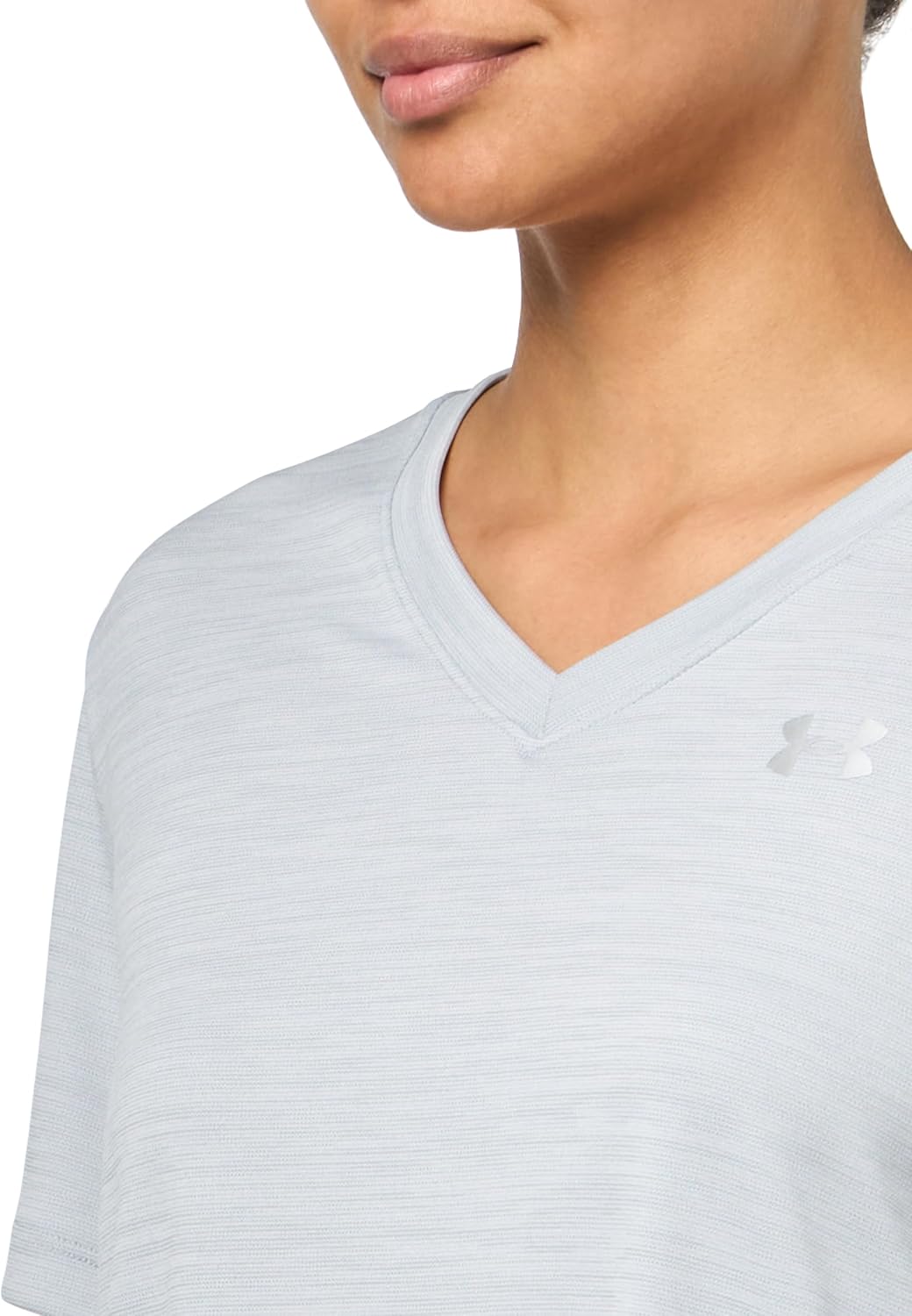 Under Armour Womens Velocity Twist Short Sleeve V Neck T Shirt