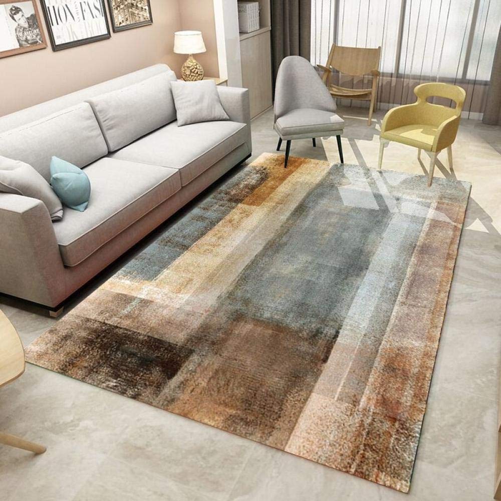 Tapis salon design moderne et anti-glisse pour grand séjour lumineux