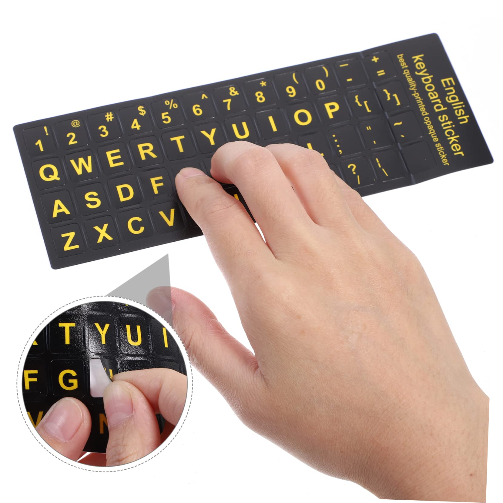 easydruck24de Qwertz - Adesivo per tastiera tedesca, nero, con lettere grandi da 8 mm, per laptop, tastiera, scritta I hin184