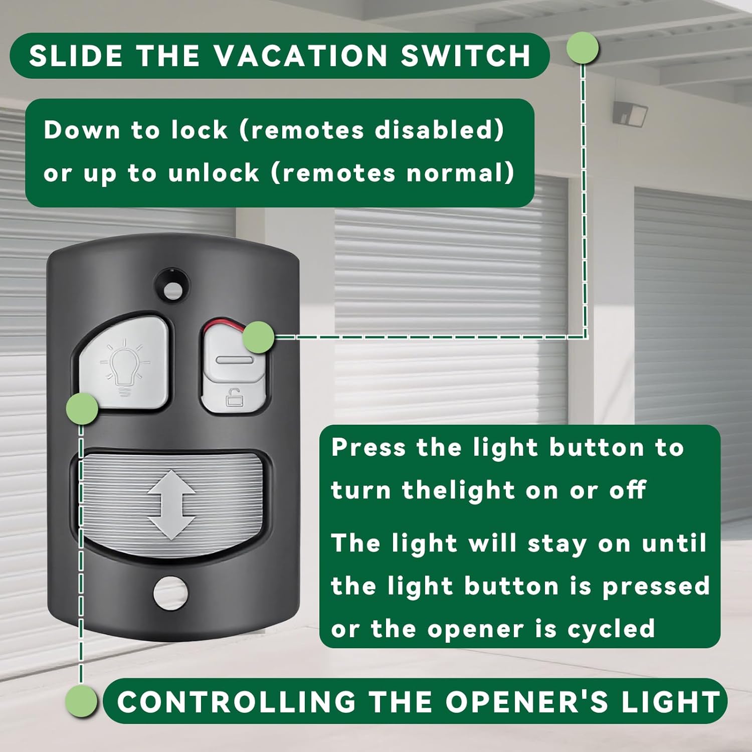 Wall Mount Garage Door Opener Compatible with Linear Garage Door Opener Deluxe Wall Console Panel HAE00001 with Garage Door Opener Keypad