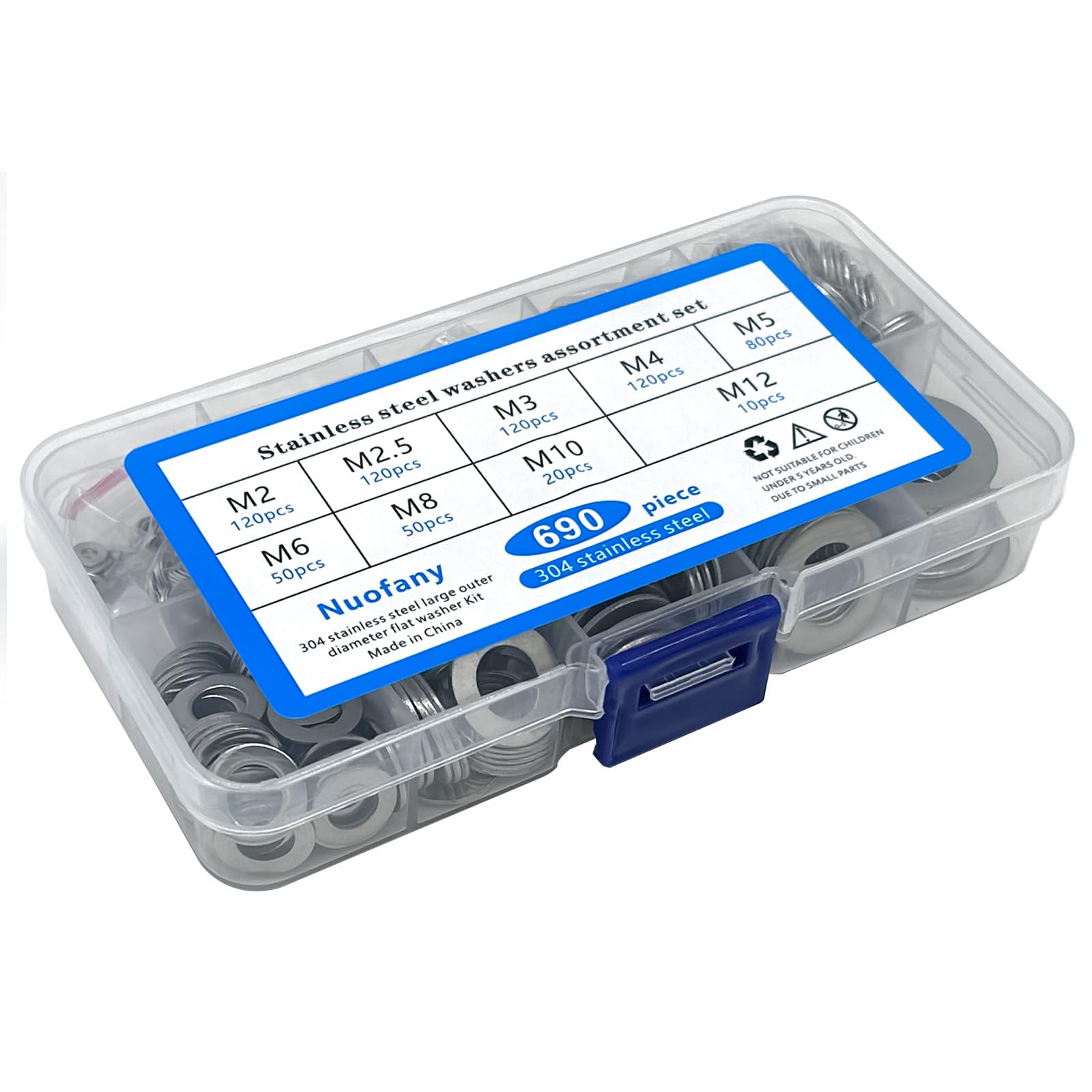 Flintronic 700 Pezzi Rondelle Acciaio, Rondelle Guarnizione Piatta, Kit di Rondella Inox 304, M2 M2.5 M3 M4 M5 M6 M8 M10 M12, per Riparazioni in Fabbrica, Motori, Macchinari, Automobili Flintronic 700 Pezzi Rondelle Acciaio, Rondelle Guarnizione Piatta, Kit di Rondella Inox 304, M2 M2.5 M3 M4 M5 M6 M8 M10 M12, per Riparazioni in Fabbrica, Motori, Macchinari, Automobili
