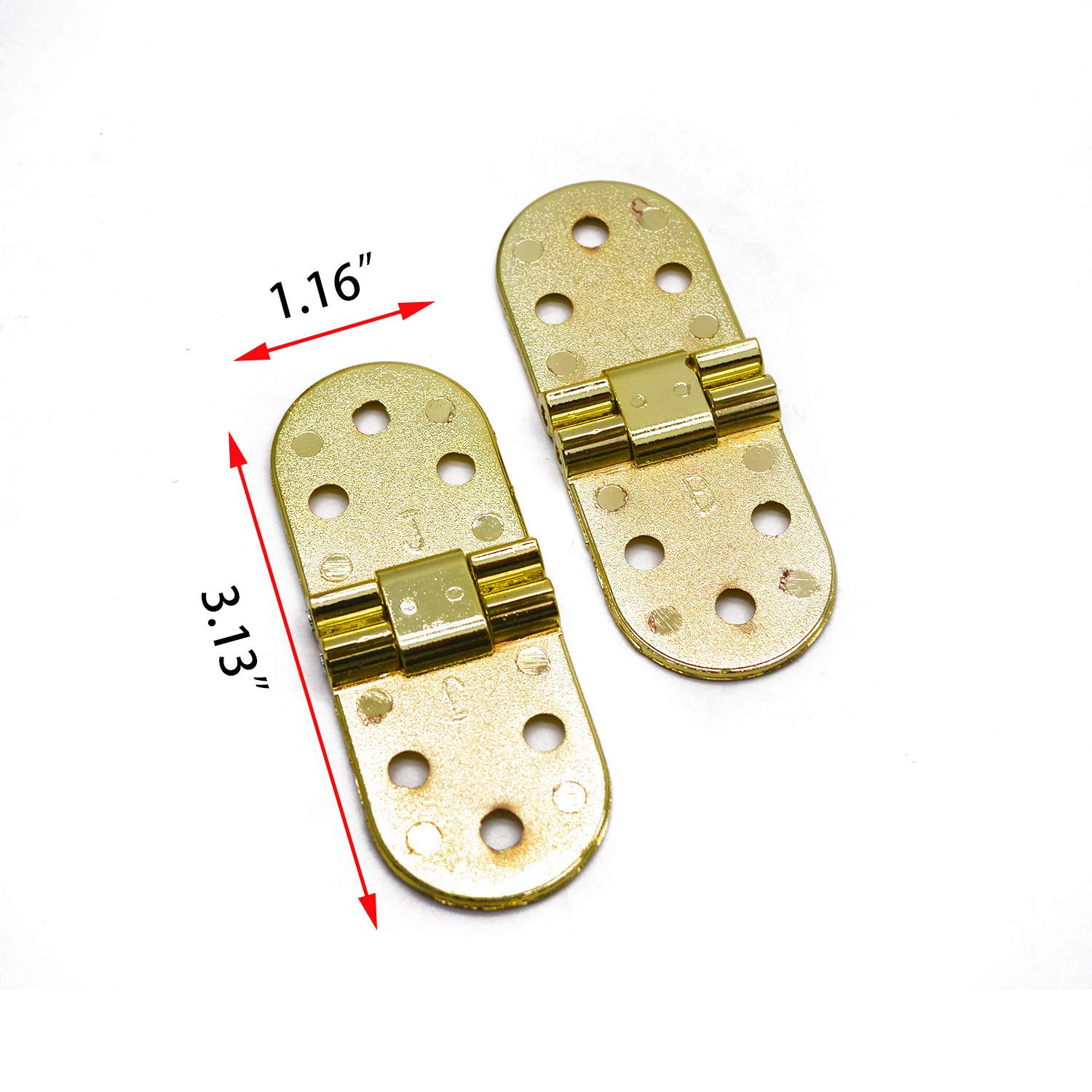 Karcy 180 Degree Flip Top Round Edge Golden Table Hinge with Screws for Folding Table,Round Table,Sewing Machine Table Pack of 2 1