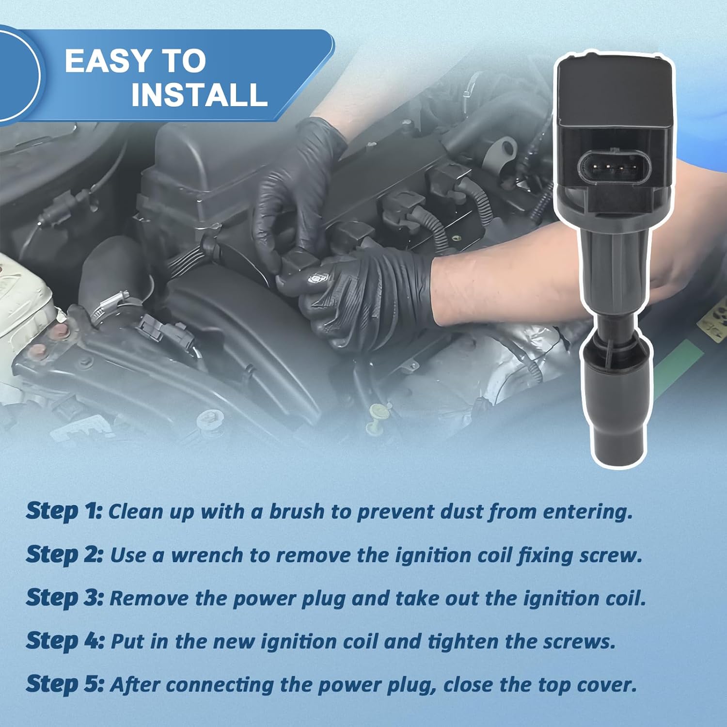 Set of 4 UF764 Ignition Coil Packs and Iridium Spark Plugs Compatible with 2015-2021 Hyundai Santa Fe Sport Sonata Tucson, Kia Optima Sportage, 2.0L 2.4L L4, Replaces GN10730 C988