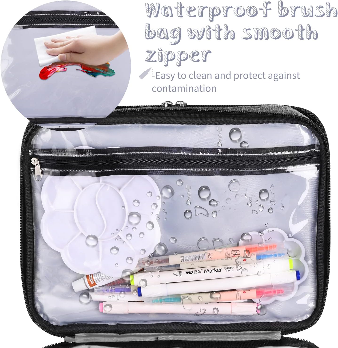 Paint Organizer Paint Brush Holder Acrylic Paint Storage Art & Craft Supply Storage Paint Bottle Organizer Professional Storage Display Organizer for Paintbrushes And Paint Tubes