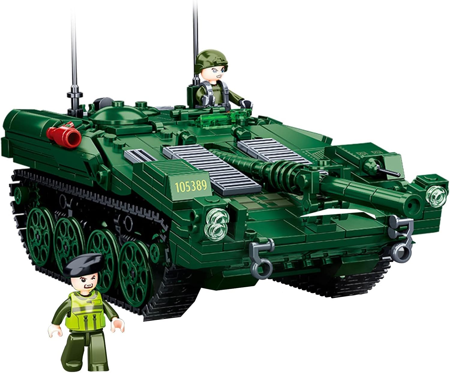 FDEYES WW2 Swedish Strv103 Tank Toy Brick Building Set