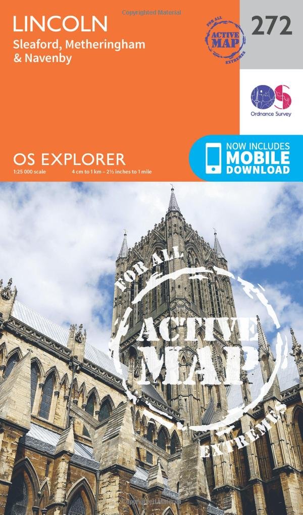 Lincoln Map  Weatherproof  Sleaford Metheringham  Navenby   by Ordnance Survey