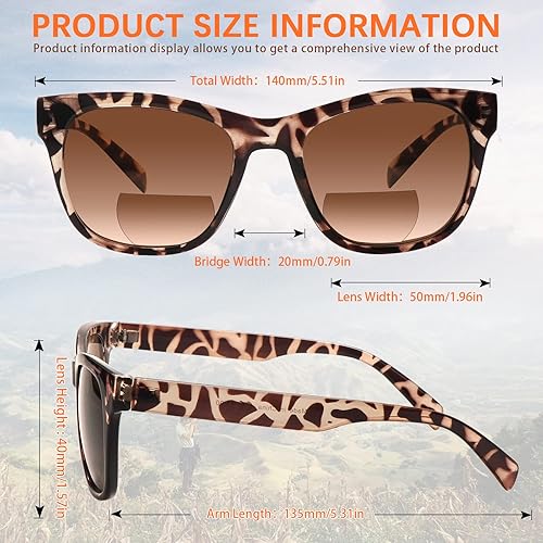 Miniatura 2 de STASTEND 4 Pack Bifocal Reading Sunglasses for Women Men,UV400 Sun Readers Glasses