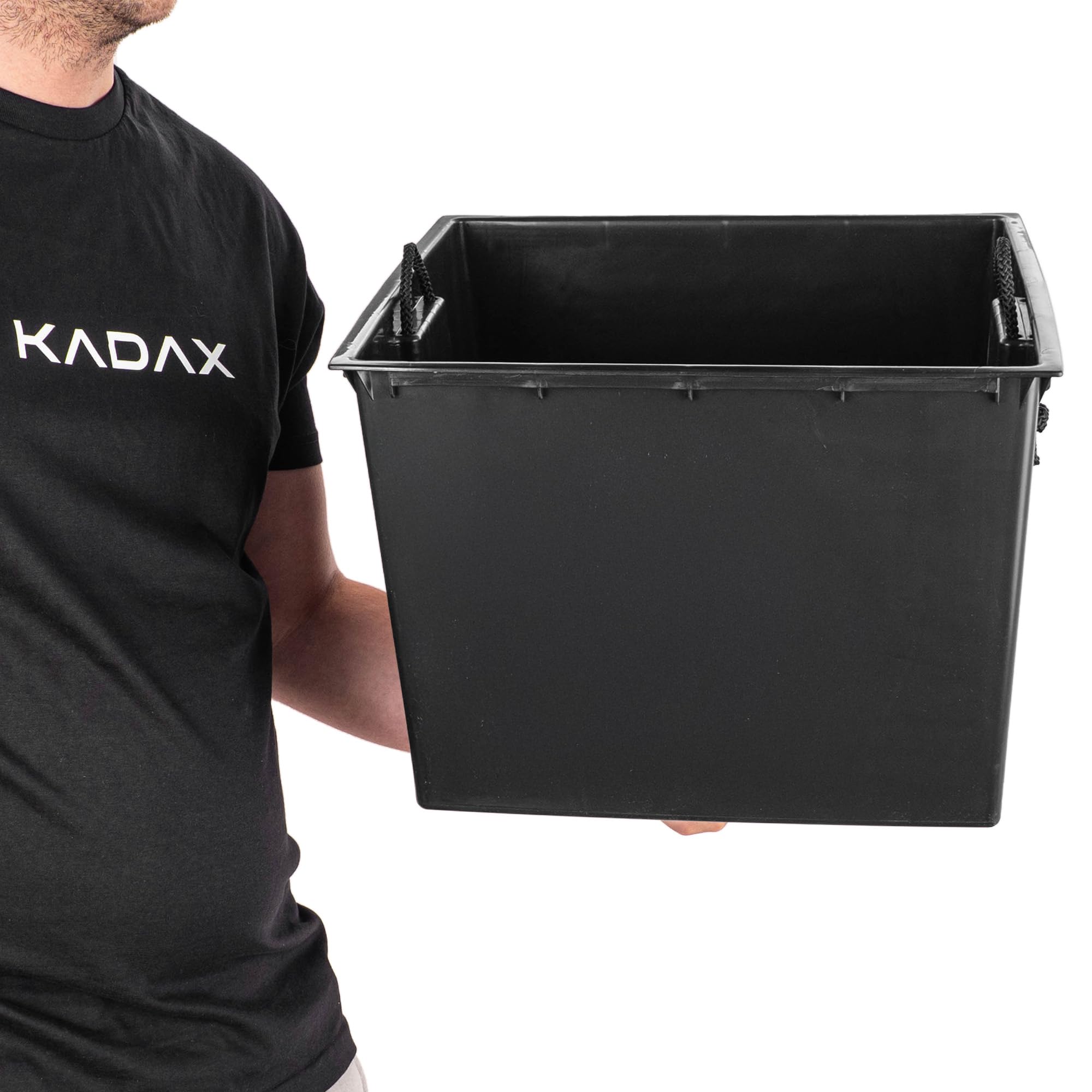 KADAX Insert de 40 cm pour jardinières, plastique noir, rectangulaire 38,5 x 28 cm