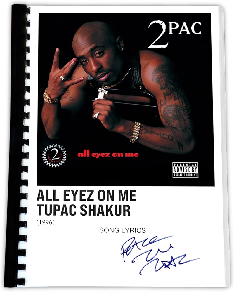 AllStarMedia Tupac Shakur All Eyez on Me Signed Album Song Lyrics AllStarMedia Tupac Shakur All Eyez on Me Signed Album Song Lyrics