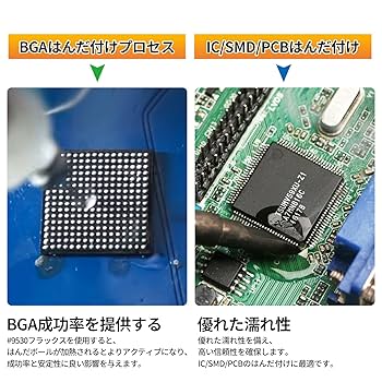 みと 結ペースト Amazon | BEEYUIHF SMD はんだペースト、フラックス付き電子