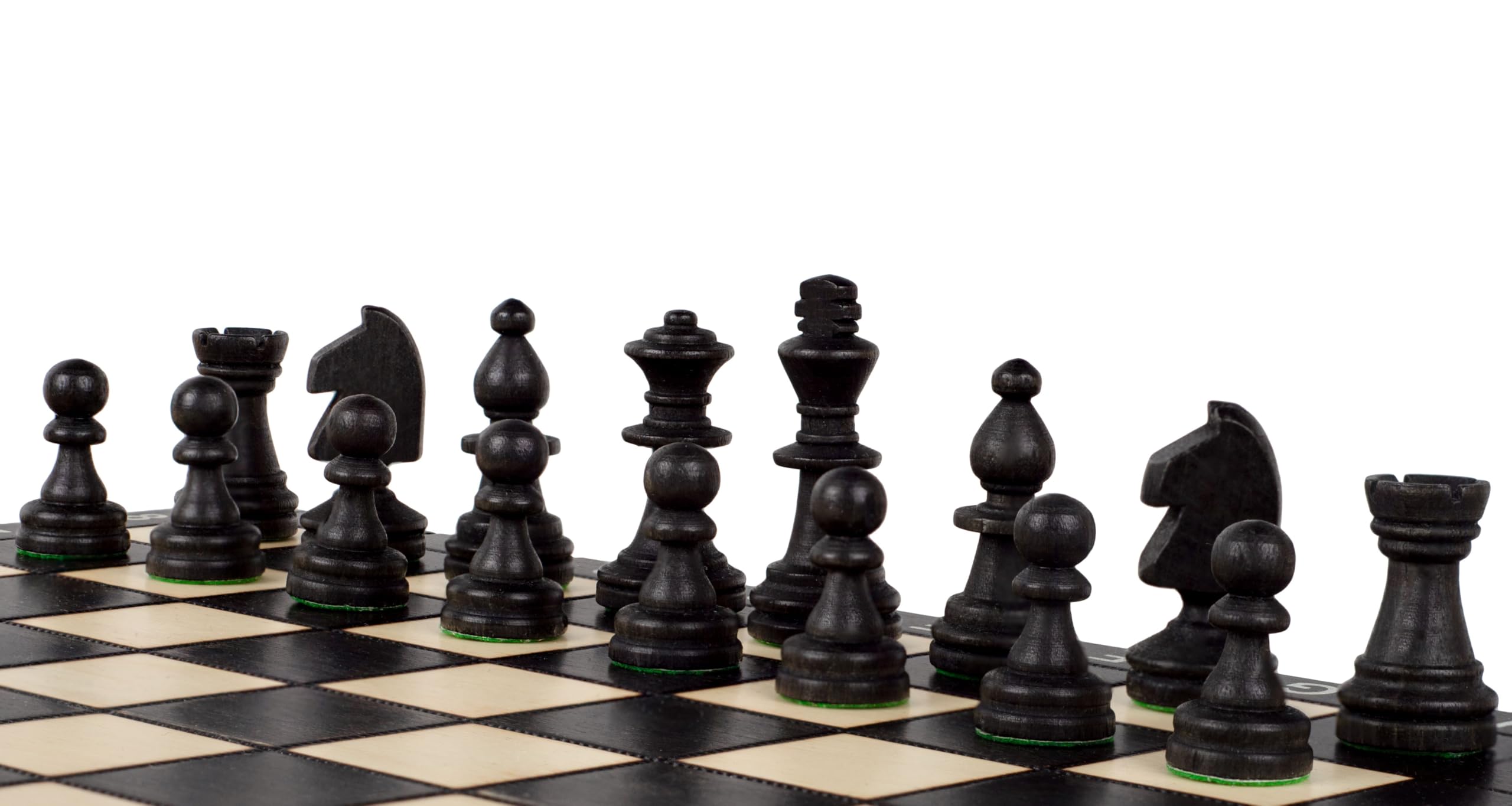 Sunrise Chess & Games - Set da scacchi magnetico in legno nero - Scacchi da viaggio compatti con scacchiera pieghevole e inserto per pezzi