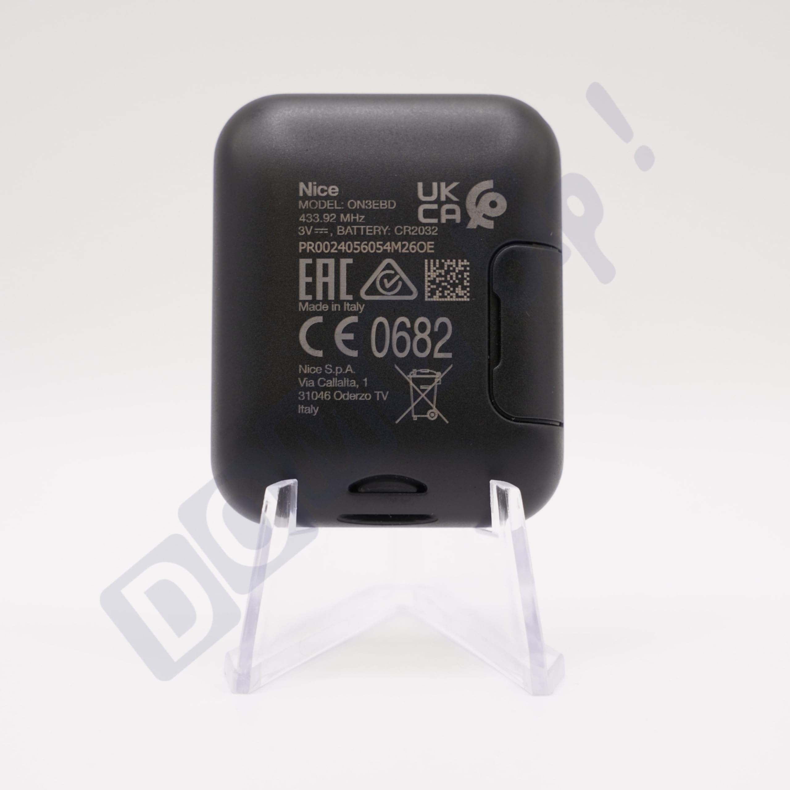 NICE ON3EBD - Telecomando per cancelli e porte da garage, 433,92 MHz, con codice girevole bidirezionale, colore: bianco e nero, set di 3 telecomandi