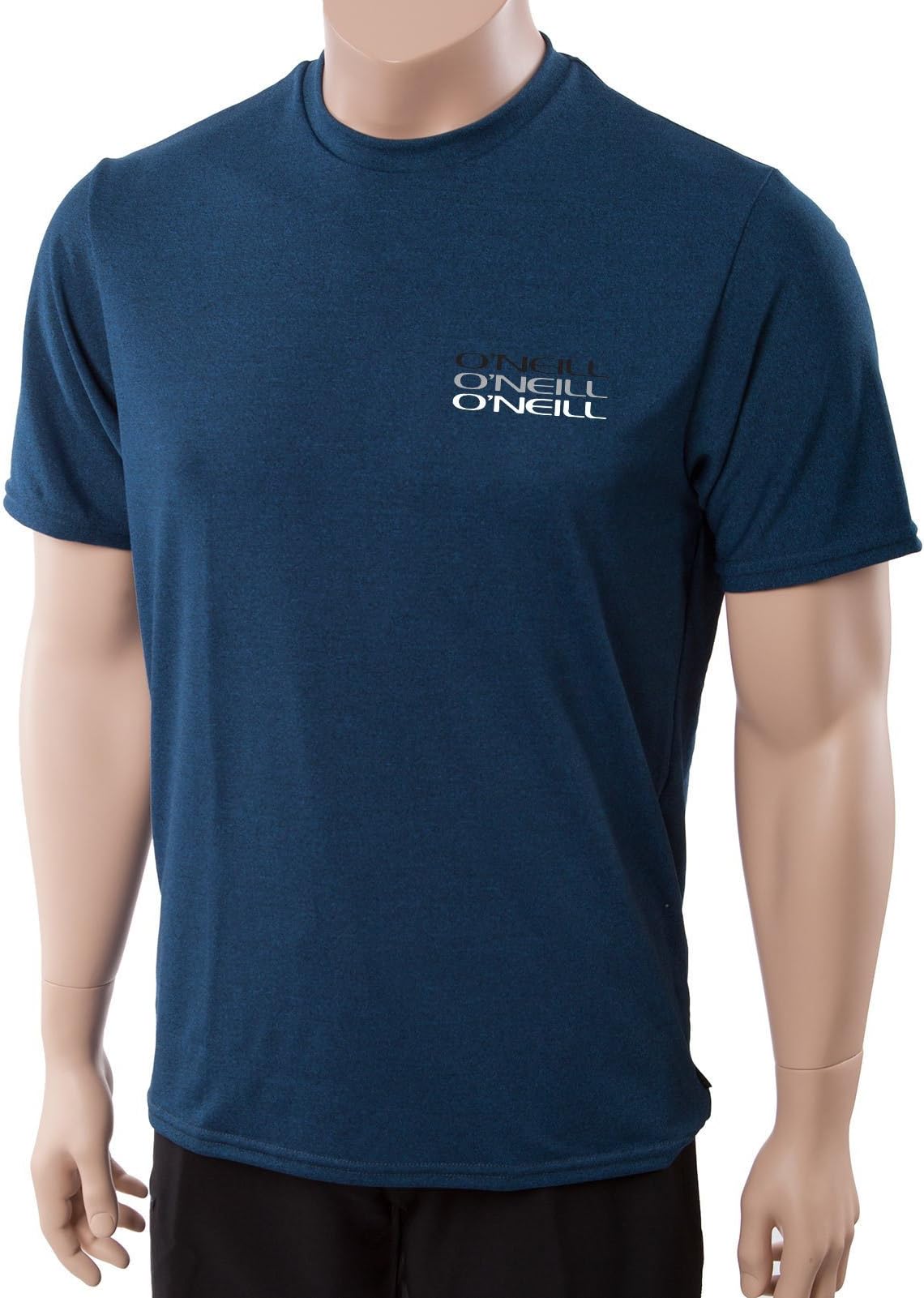 O'Neill Men's Basic Skins Rash Tee (including Big & Tall sizes) 4XL Heathered deep sea (4632C)